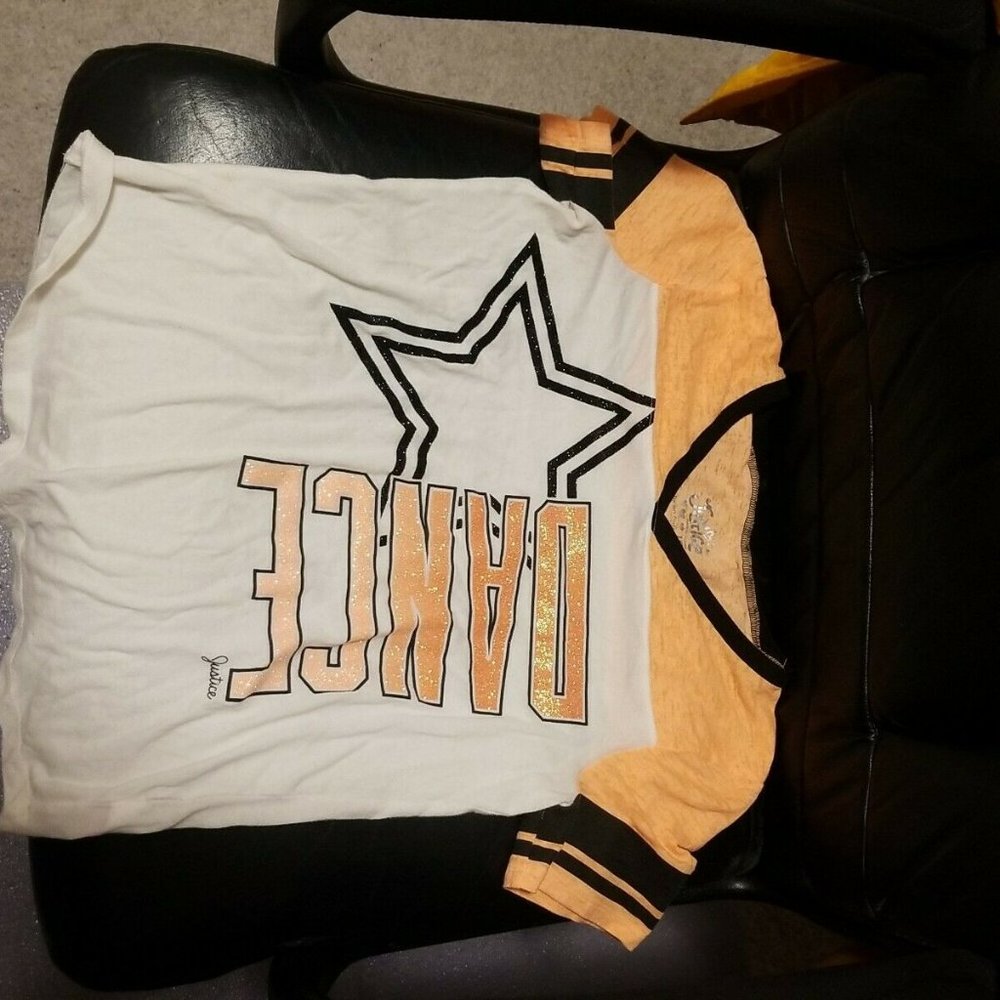 Justice Girl Size 16- Set Of 2 Glitter Dance Tops